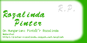 rozalinda pinter business card